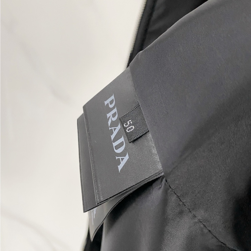 Prada Black Mixed-Media Varsity Bomber Jacket - Picture 9 of 9